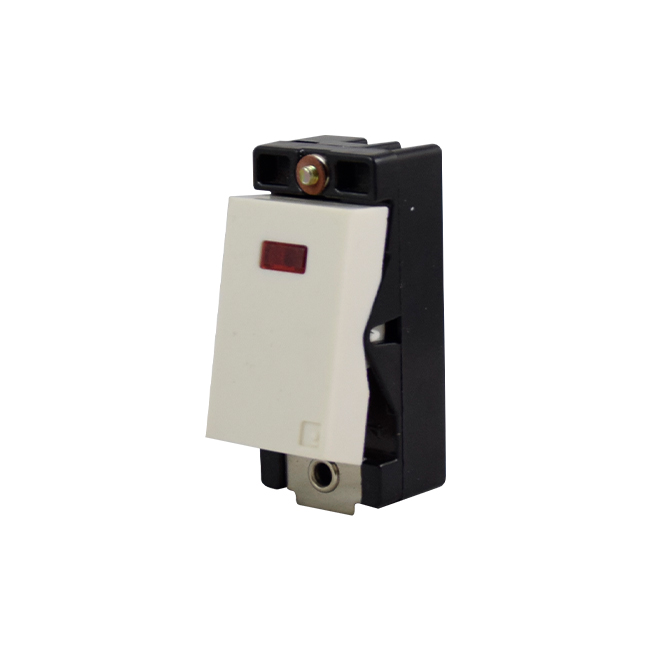 1022 One way illuminated light switch module 16A, 250 V, Colour: White - الصورة 1