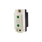 2 pin shuttered socket outlet module 16A, 250 V, Colour: White