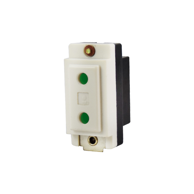 1031 2 pin shuttered socket outlet module 16A, 250 V, Colour: White - الصورة 1