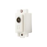 Coaxial outlet module Colour: White