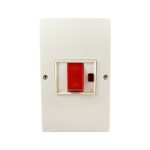 50A illumnated power switch with large faceplate rating 50A, 250V, Color:white