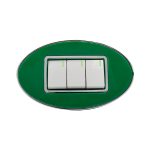 Green / Silver Border