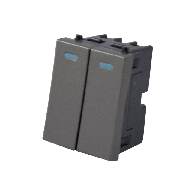 3004 2 x 1 way switch with phosphoric indicator 16A, 250 V ( 1.5 M ) - الصورة 1