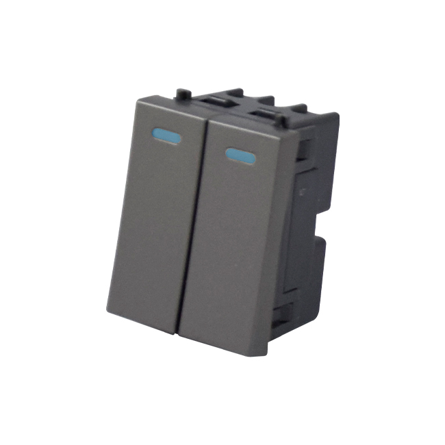 3008 2 x 2 way switch with phosphoric indicator 16A, 250 V ( 1.5 M ) - الصورة 1