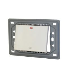1 gang bell switch with indicator and frame 16A, 250 V, 3M