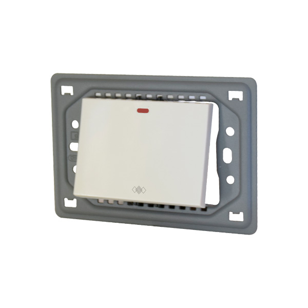 7026 - 1 gang bell switch with indicator and frame 16A, 250 V, 3M 1 gang bell switch with indicator and frame 16A, 250 V, 3M